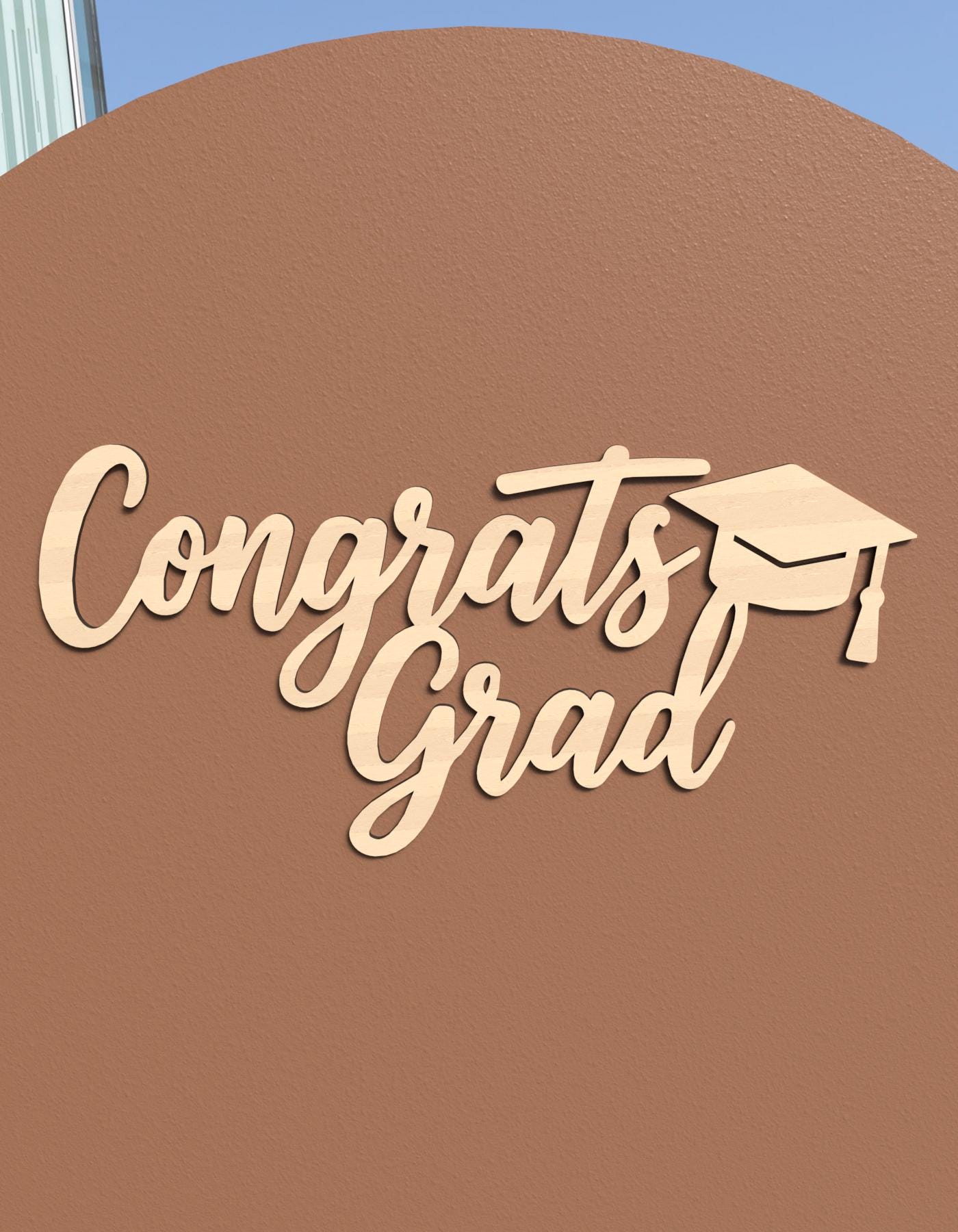 Congrats Grad Sign Personalized Congrats Grad Sign, Graduation Party Sign, Custom Wooden Backdrop ...