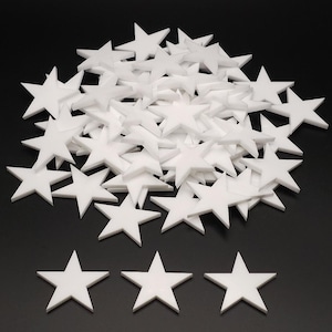 White Stars 1/8" Acrylic Plastic (Quantity/Sizes) |  Perspex Lucite