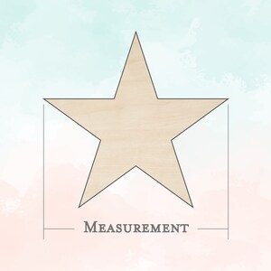 Wooden star measurement, tip to tip
