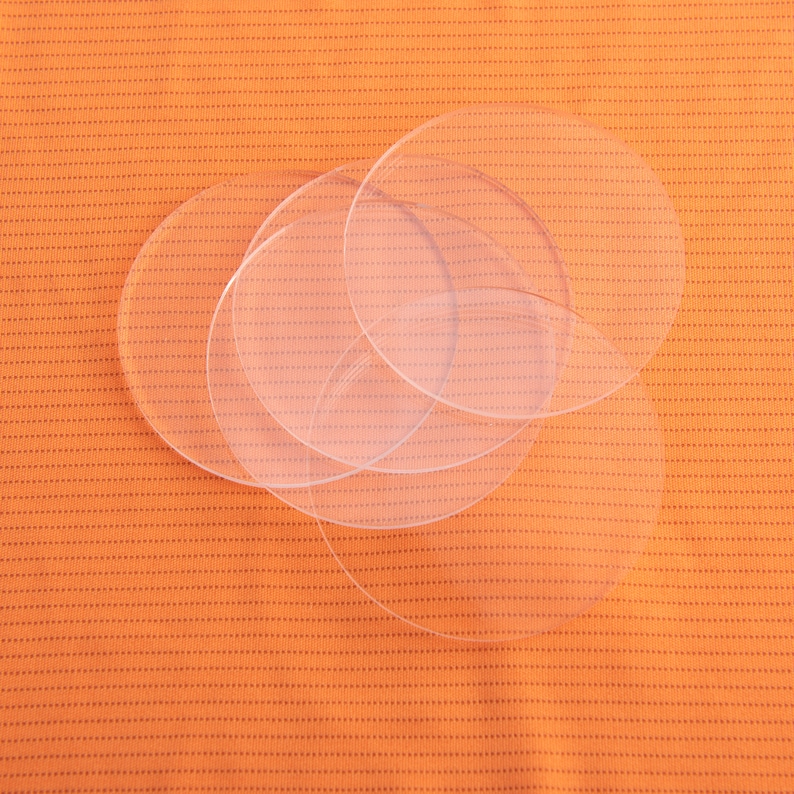 10 Large Clear Acrylic Plastic Discs Sizes