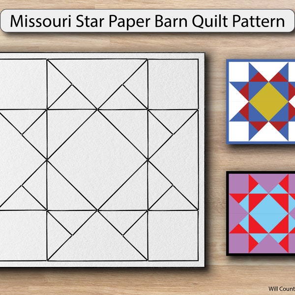 Missouri Star Paper Printed Barn Quilt Pattern (Sizes)