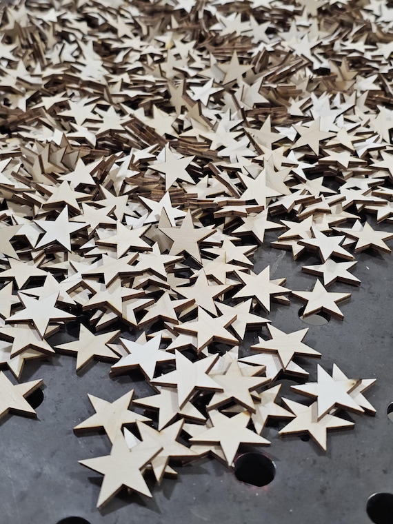 Unfinished Wood Stars (sizes), American Flag Stars, Wedding, Guest Book and other Party Decor
