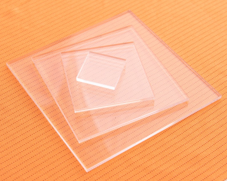 Clear Acrylic Plastic Squares (Sizes) image 4