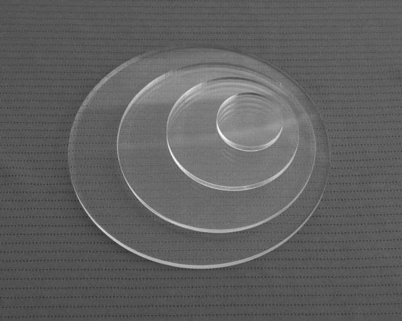 300 Clear Acrylic Circle Disc Plastic Disc Blanks 1/8 Etsy