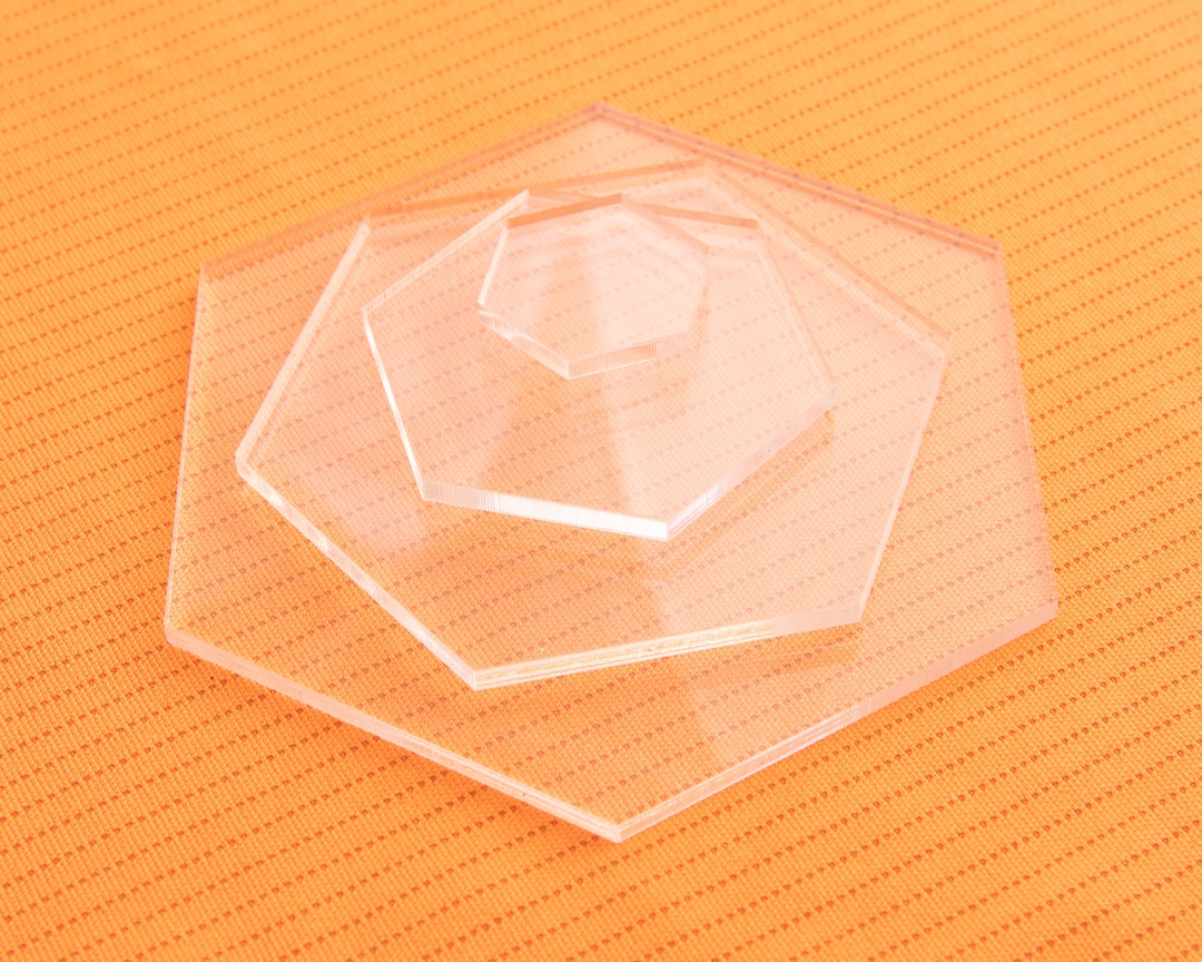 Acrylic Hexagon singles & Sizes Etsy