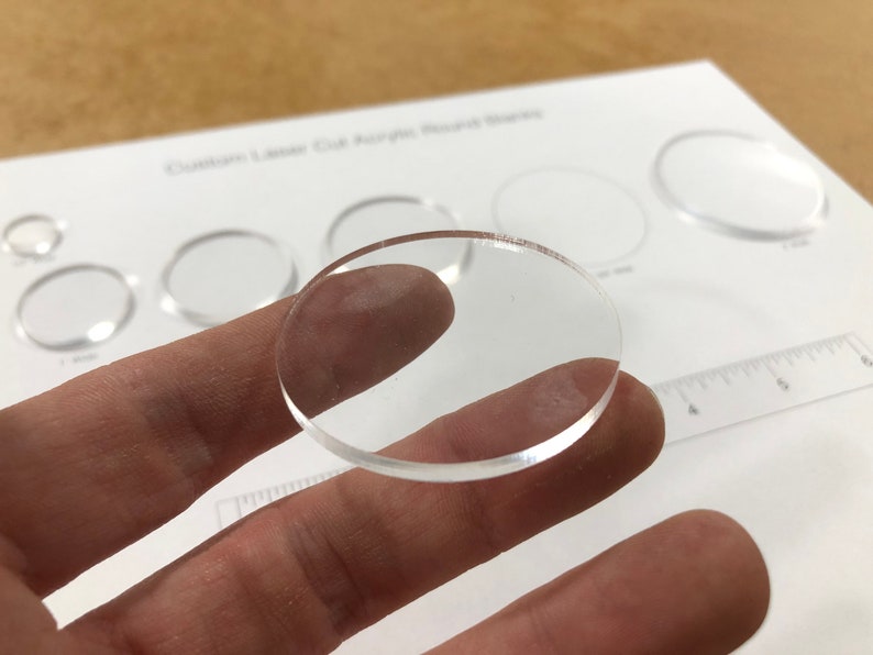 50, 100, 300 Clear Acrylic Circle Disc Plastic Blanks, 1/8" Thick Rounds bild 5