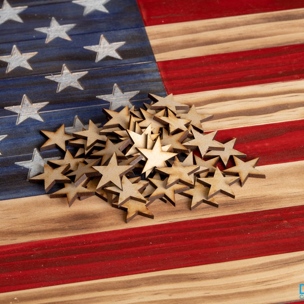 50 American Flag Stars For Your Flag Project (1-1/8" - 1.125")