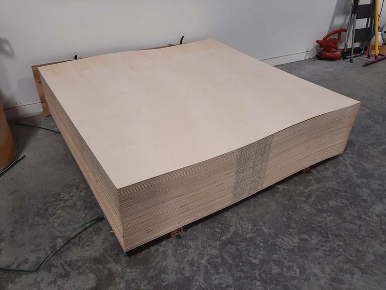 This is our pallet of Baltic birch plywood. The highest quality we can get B/BB.