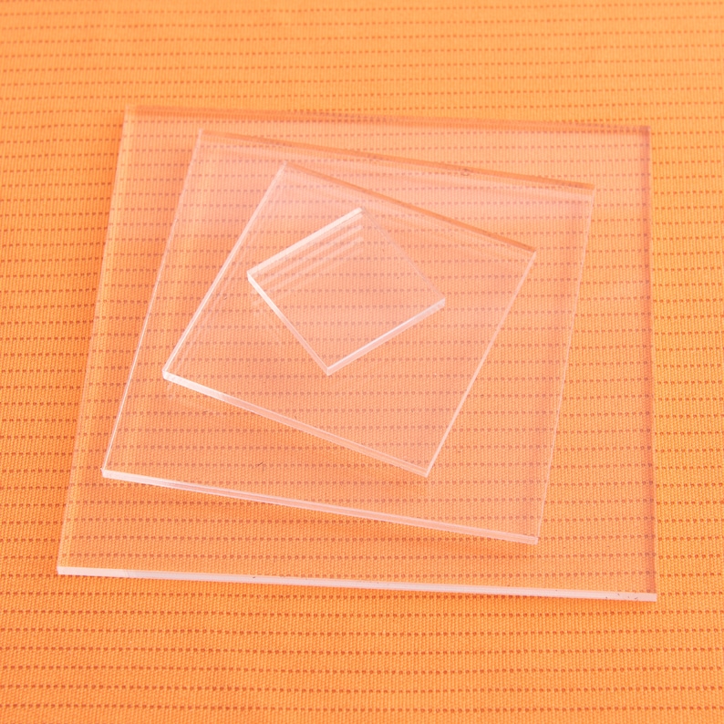 Clear Acrylic Plastic Squares (Sizes) image 3