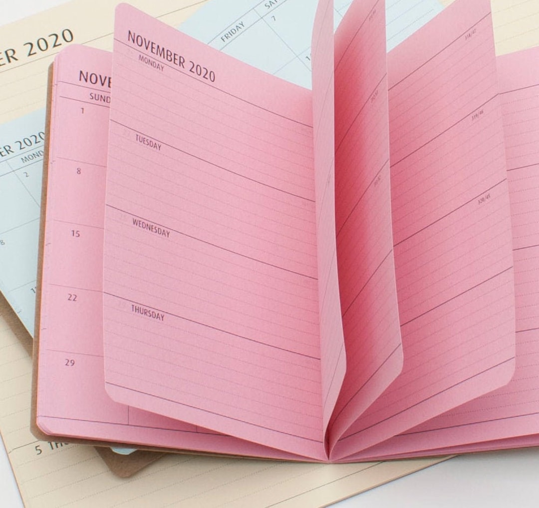 2024 Dated October december 4th Quarter Calendar Journal Inserts For