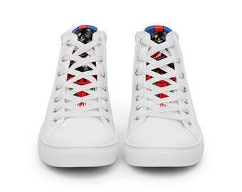 Baskets hautes en toile homme