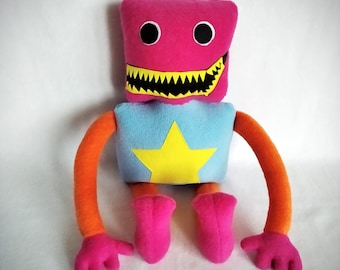 Boxy Boo Plush Toy, Collection Dolls, Red Robot Plush