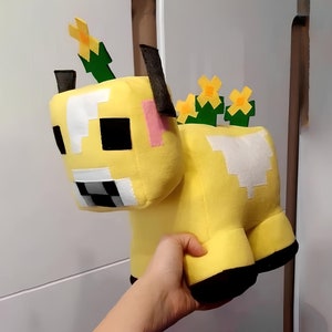 Moobloom Plush, Minecraft gifts, Game Soft toy, Minecraft plushie, Gamer gift, flower cow, Minecraft pillow