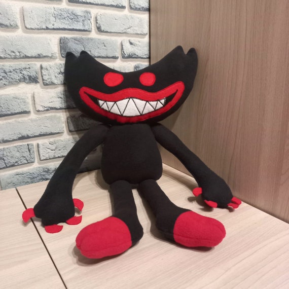 New black huggy wuggy plush toy poppy playtime game character