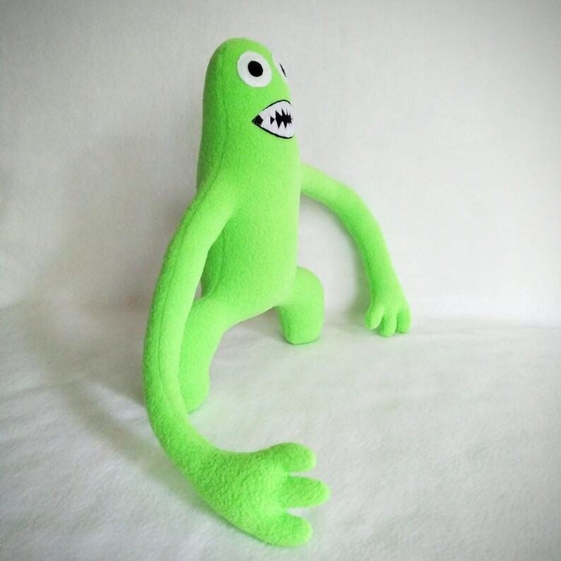 Rainbow Friends Plush Green, Kawaii Plushie, FNF Plush, Roblox Plush