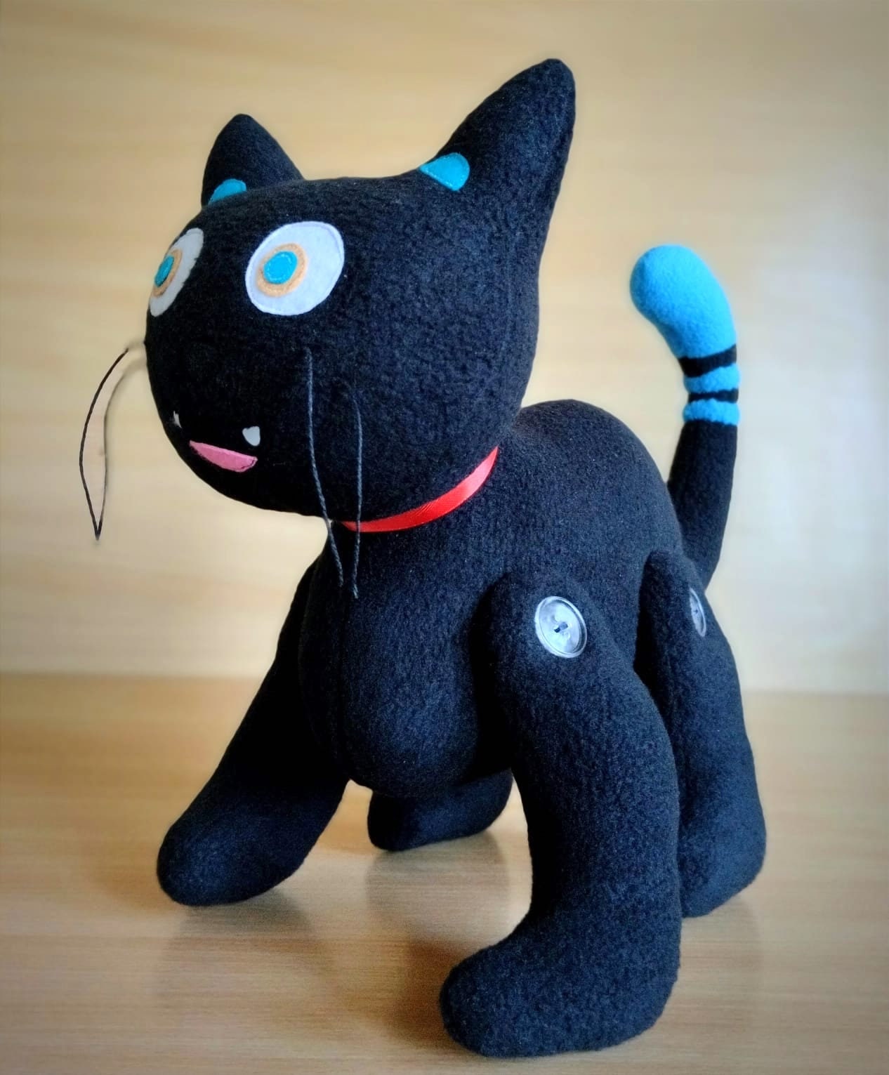 Arrayah the Blue Eye Black Cat Plushie