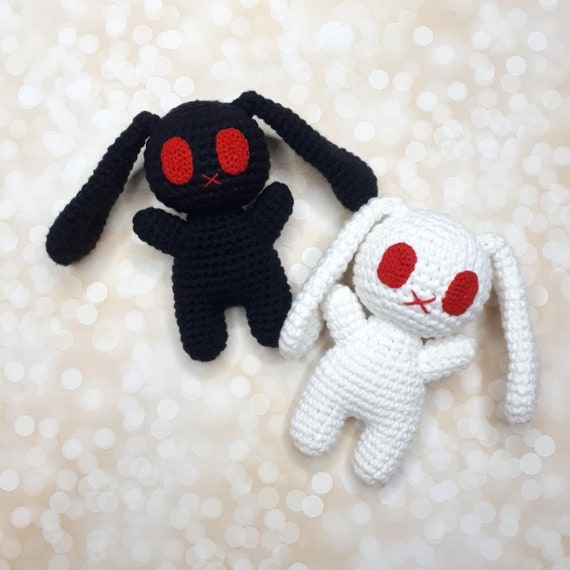 Crochet Gothic Bunny Plushy MADE TO ORDER