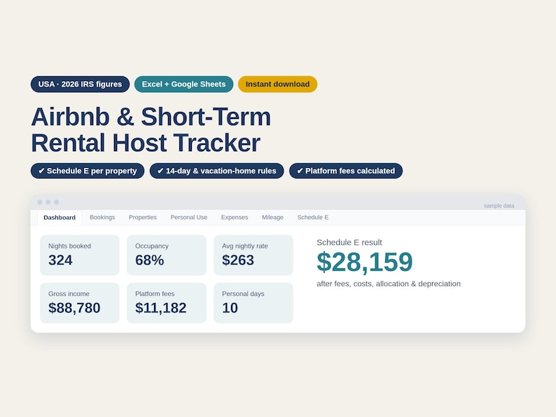 Airbnb Host Spreadsheet 2026
