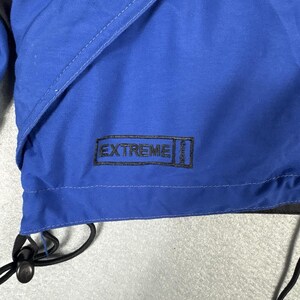 Vintage The North Face Extreme Gear Hooded Parka Blue Black Grey, Retro Ski Coat, The North Face Skiwear, UK L afbeelding 5