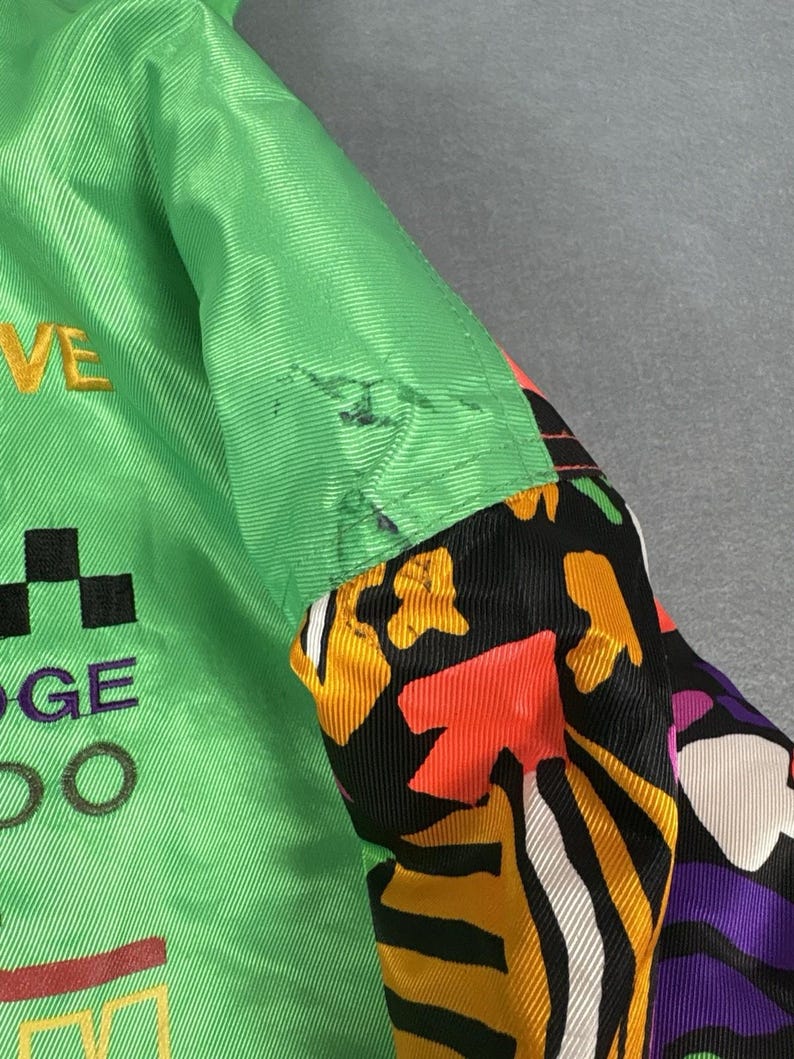 Vintage F.C.O. Breckenridge Racing Team Hooded Ski Jacket Multicolour, Retro Colorblock Ski Coat, F.C.O. Skiwear, UK L image 5