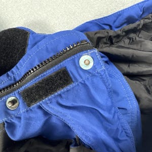 Vintage The North Face Extreme Gear Hooded Parka Blue Black Grey, Retro Ski Coat, The North Face Skiwear, UK L afbeelding 10