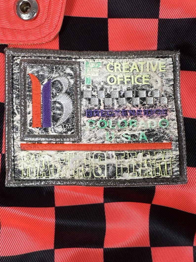 Vintage F.C.O. Breckenridge Racing Team Hooded Ski Jacket Multicolour, Retro Colorblock Ski Coat, F.C.O. Skiwear, UK L image 6