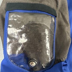Vintage The North Face Extreme Gear Hooded Parka Blue Black Grey, Retro Ski Coat, The North Face Skiwear, UK L afbeelding 4