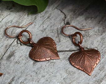 Super Lightweight Copper Earrings, Bohemian Earrings, Boho Dangle Earrings, Copper Jewelry, Boho Jewelry, Hypoallergenic Earrings