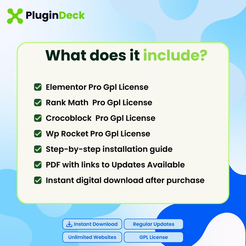 WordPress Plugin Bundle | Elementor Pro, Crocoblock JetPlugins, Rank Math Pro & WP Rocket | GPL Bild 2