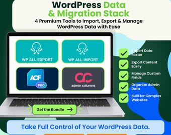 Paquete de importación y exportación de WordPress / WP All Import, All Export Pro, ACF Pro y Admin Columns Pro / Licencia GPL / Sitios ilimitados