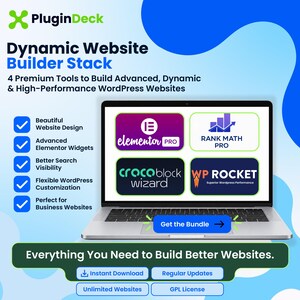 WordPress Plugin Bundle | Elementor Pro, Crocoblock JetPlugins, Rank Math Pro & WP Rocket | GPL Bild 1