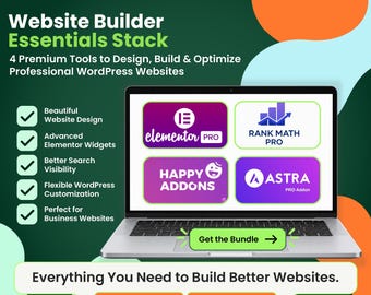 WordPress Plugin Bundle | Elementor Pro, Happy Addons, Rank Math And Astra Pro | Unlimited website
