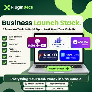 WordPress Plugin Bundle | Elementor Pro, Astra Theme, Rank Math Pro, WP Rocket | GPL