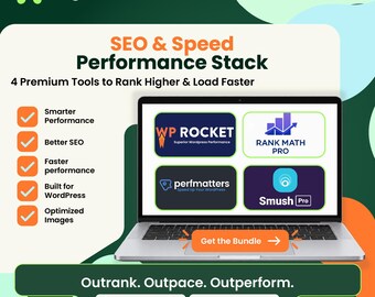 WordPress SEO & Speed Plugin Bundle | Rank Math Pro, WP Rocket, Perfmatters, Smush Pro (GPL)