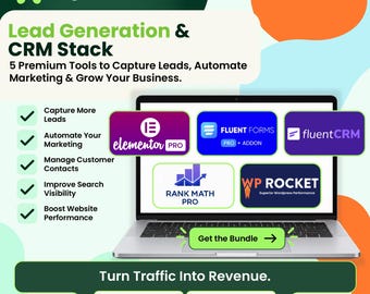 WordPress Lead Gen & CRM Bundle | Elementor, FluentCRM, Rank Math, WP Rocket (GPL)