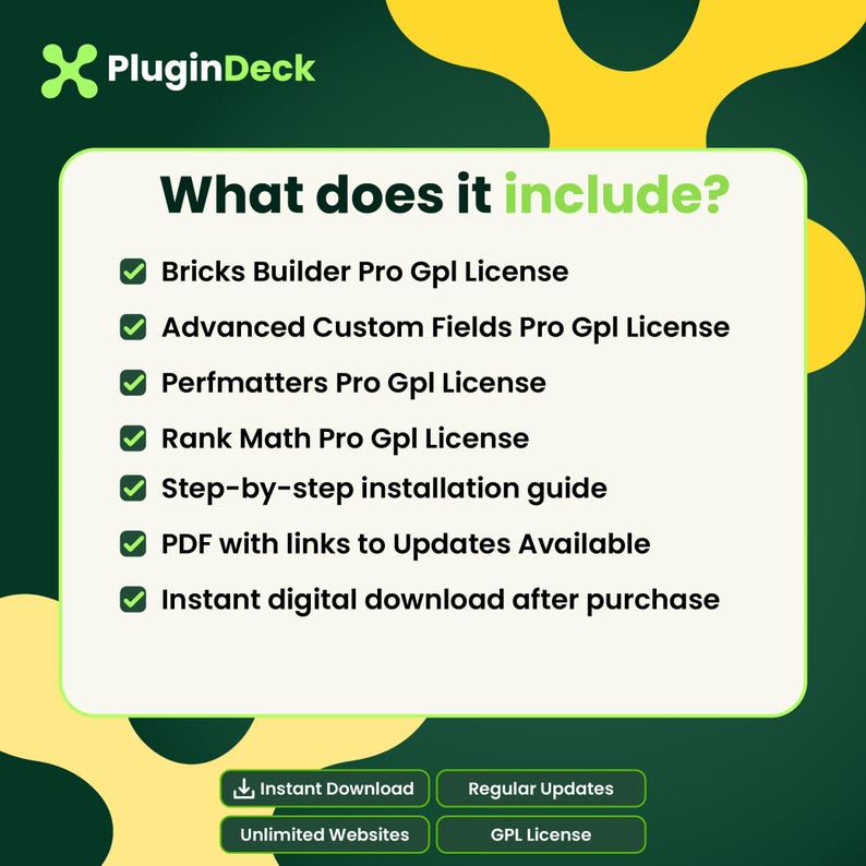 Paquete de plugins de WordPress / Bricks Builder, ACF Pro, Perfmatters y Rank Math Pro / Conjunto de herramientas para desarrolladores imagen 2