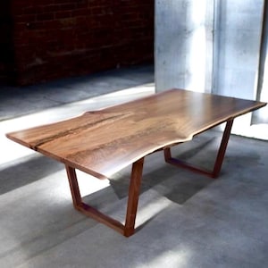 Live Edge Dining Table, Natural Edge Dining Table, Walnut Dining Table