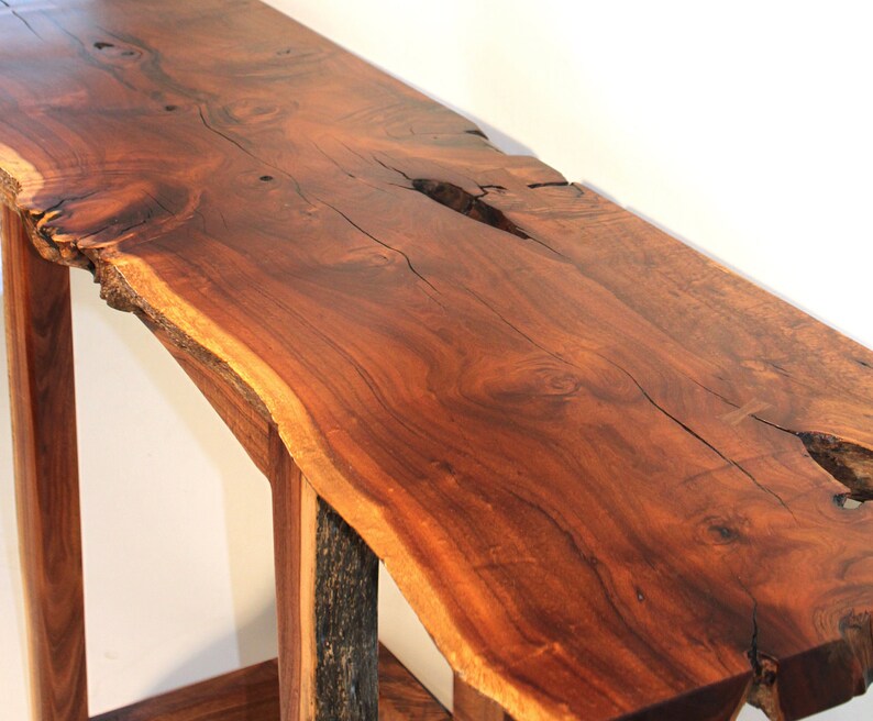 Modern Entry / sofa table live edge image 3