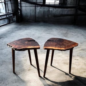 Modern Side Table, Mid Century Modern Side Table, Walnut Side Table