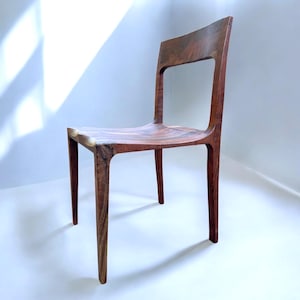 Modern Walnut Dining Chairs, Solid Wood Dining Chair Set, Set of 4 Dining Chairs