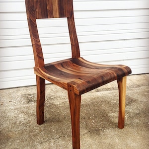 Modern Farmhouse Walnut Dining Chair - Etsy