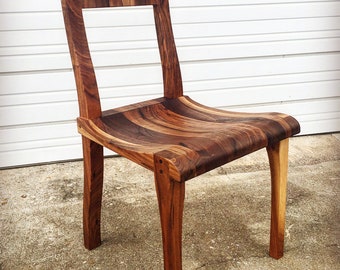 Modern farmhouse Walnut dining chair