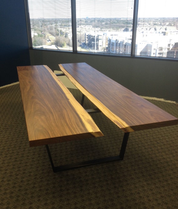 Conference Table Modern Contemporary Live Edge Etsy