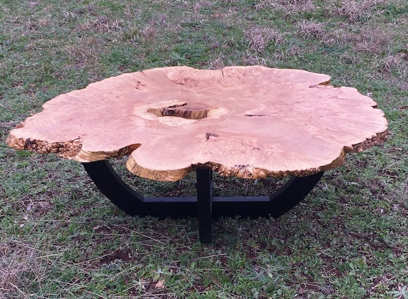 Round Coffee Table With Live Edge Etsy