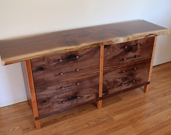 Dresser arts and crafts style walnut