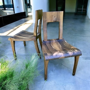 Modern Dining Chair, Farmhouse Dining Chair, Walnut Dining Chair, Solid Wood Chair