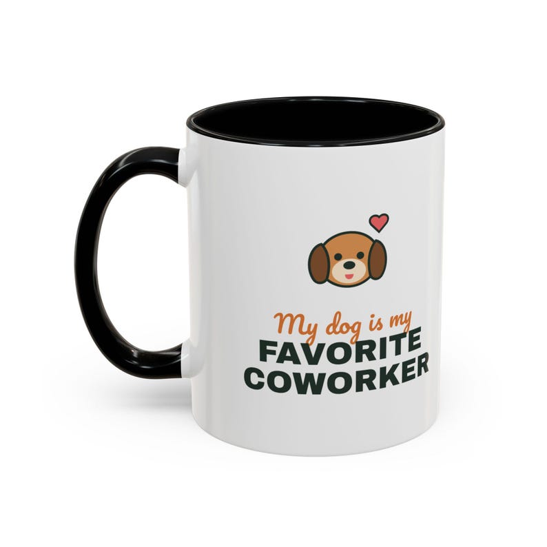 My Dog Is My Favorite Coworker Mug, Work From Home Coffee Mug, Funny Dog Lover Gift, WFH Dog Cup image 3