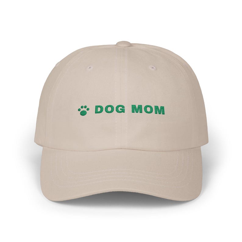 Dog Mom Hat, Embroidered Dog Mom Dad Cap, Dog Lover Gift, Paw Print Baseball Cap, Gift for Dog Owner image 2