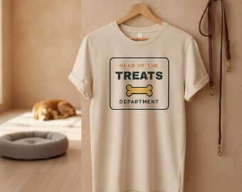 Head of the Treats Department Shirt, Funny Dog Owner Tee, Dog Treats T-Shirt, Gift for Dog Lover