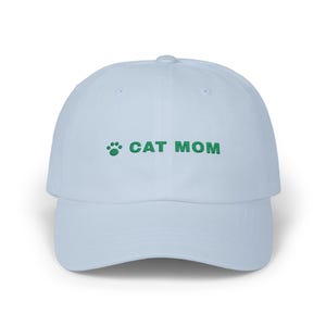 Cat Mom Hat, Embroidered Cat Mom Dad Cap, Cat Lover Gift, Paw Print Baseball Cap, Gift for Cat Owner image 5